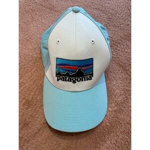 Patagonia Trucker Hat Light Blue White Cotton Baseball Cap